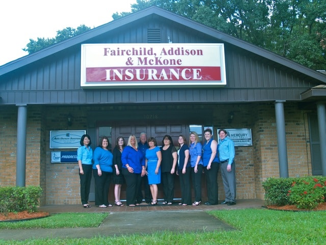 Our staff standing outside of our office.